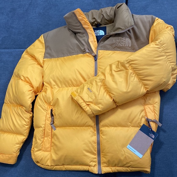 NWT North Face Puffer JacketEco Nuptse LE Mens Large Summit Gold Brown - Picture 6 of 9